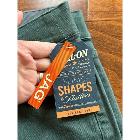 Jag Jeans Women Juniper Green Solid Pull-On Maya Skinny Jeans NWT Size 0/25 - Picture 4 of 9